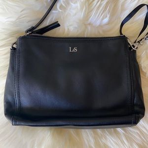 Lo & Sons Pearl crossbody bag black leather